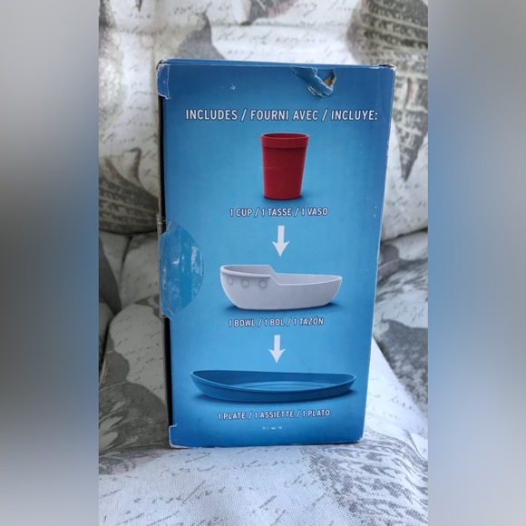 NEW Sealed Box FRED Tugbowl Tugboat Dinner Set Cup Plate Dish Bowl Ship Fun Food - Picture 10 of 13